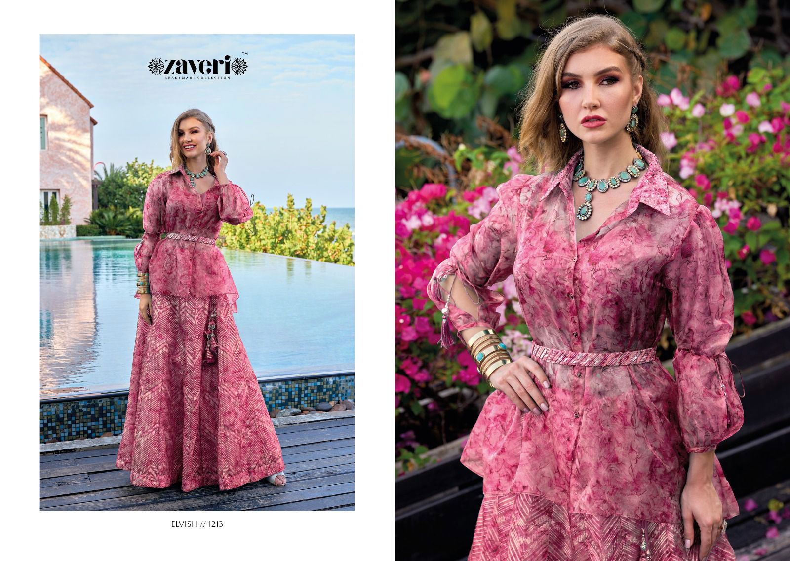 Zaveri Elvish Top With Skirt Readymade Suits Catalog
